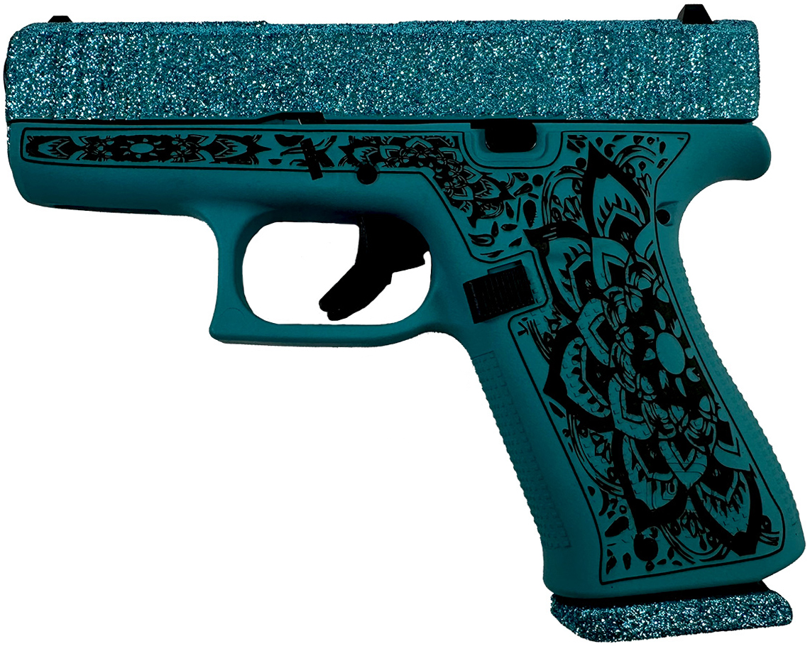 GLOCK 43X 9MM GLITTER GUNZ MANDALA - Pistols